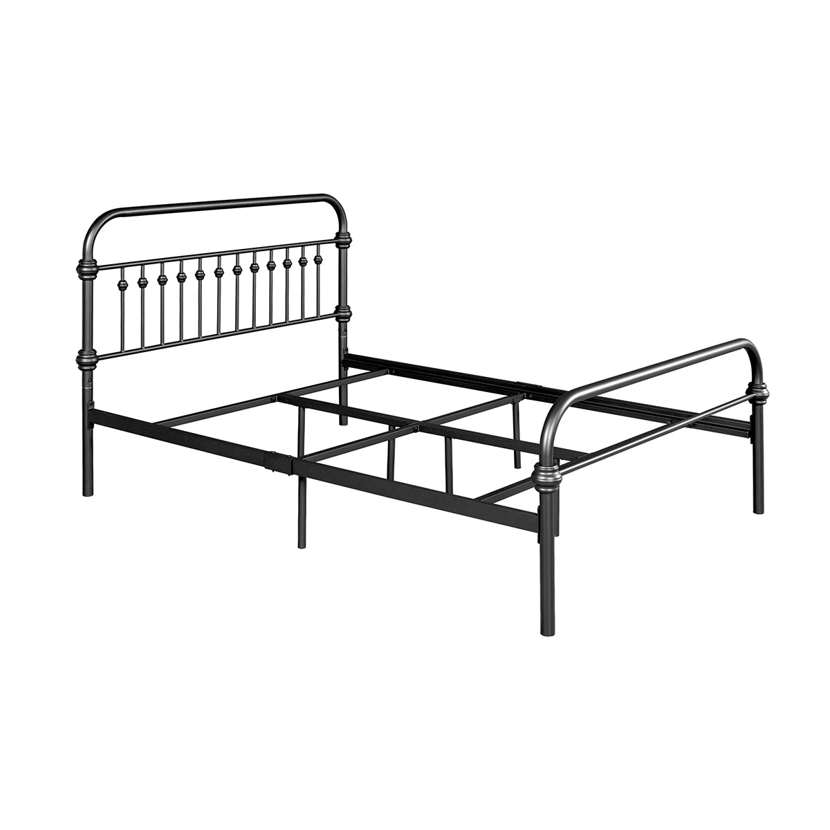 81.6" L X 59.6" W X 44.4"H Metal Bed Frame Full Size Standerd Bed Frame - BLACK