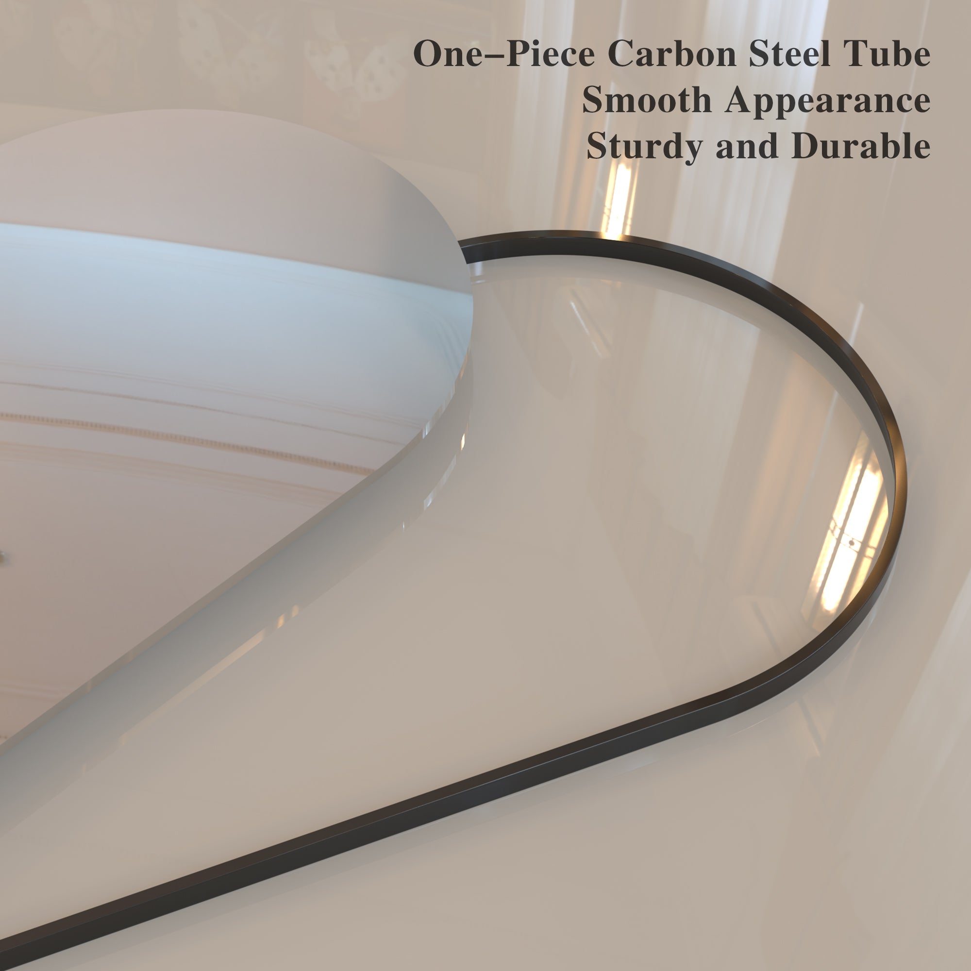 Arch Full Length Mirror 71"×32"  Big Full Body Mirror for Bedroom Oversized Floor Mirror Large Standing Mirror Living Room Dressing Mirror Leaning Against Wall, Aluminum Frame, Black