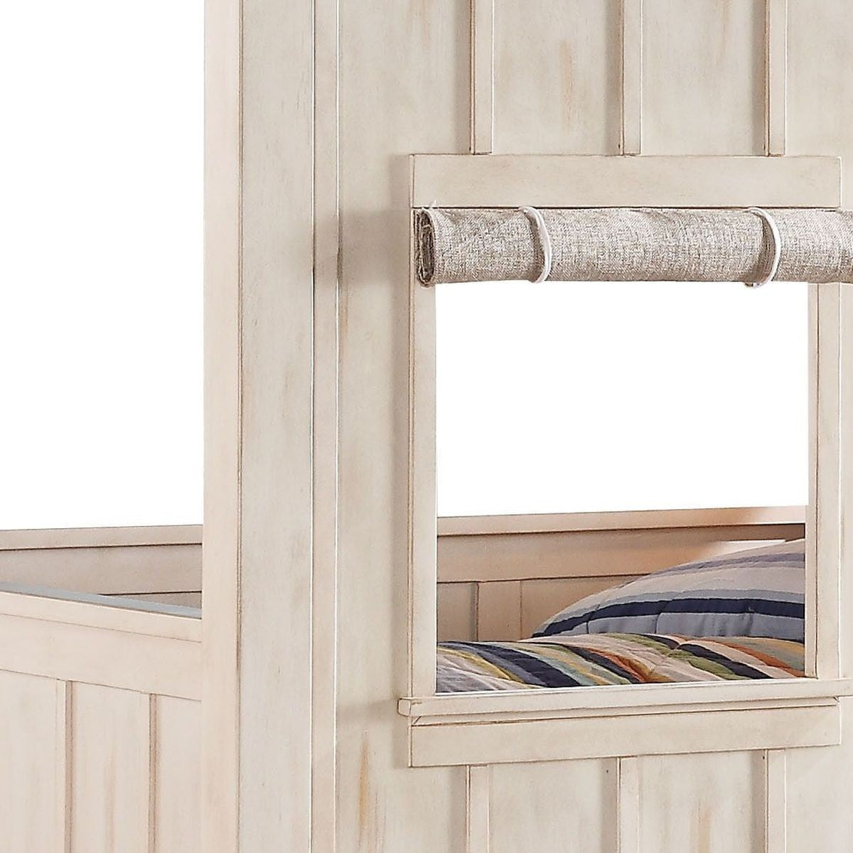 Spring Cottage Full Bed in Weathered White & Washed Gray 37655F
