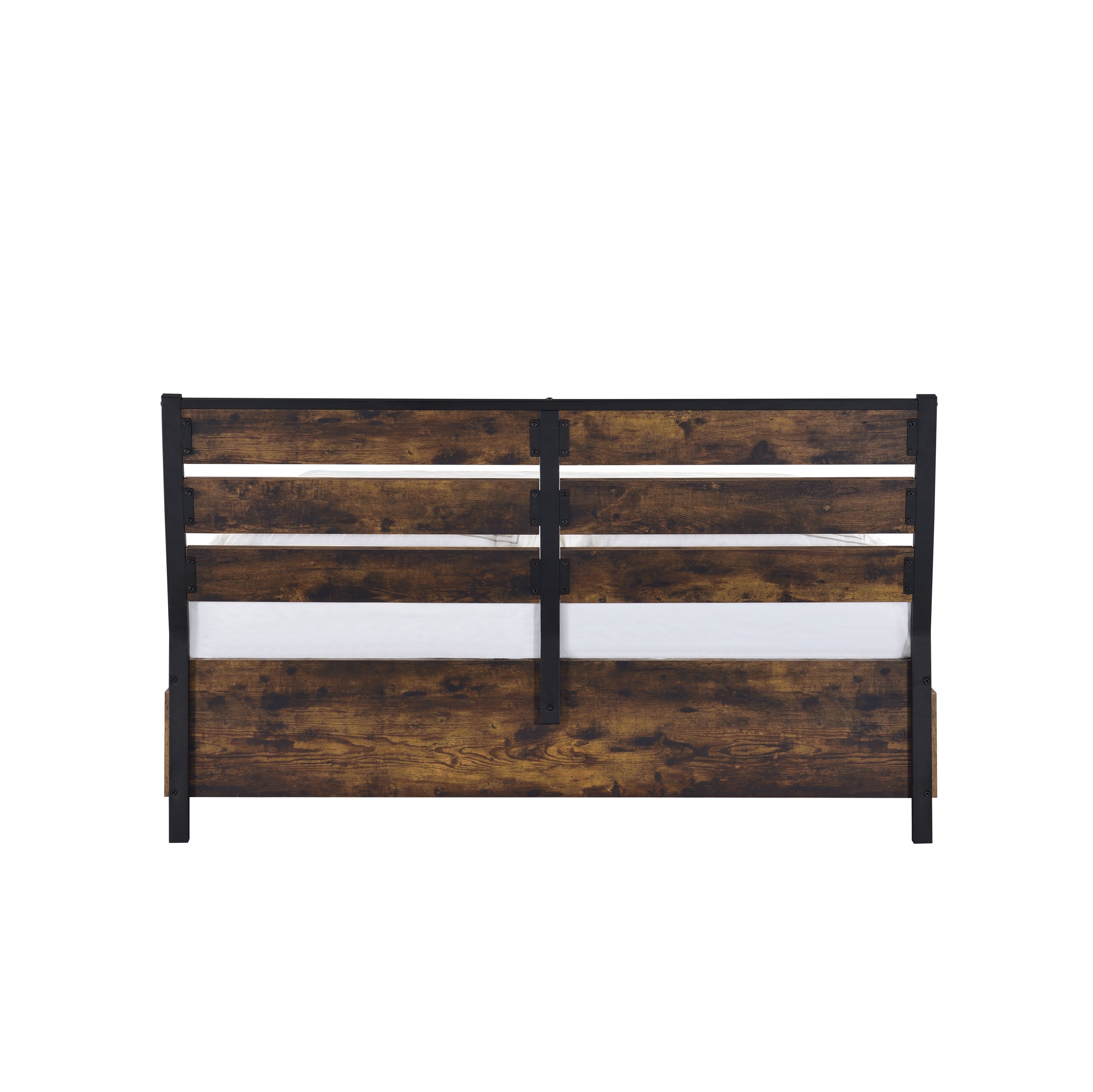 Juvanth Queen Bed W/Storage in Rustic Oak & Black Finish 24260Q