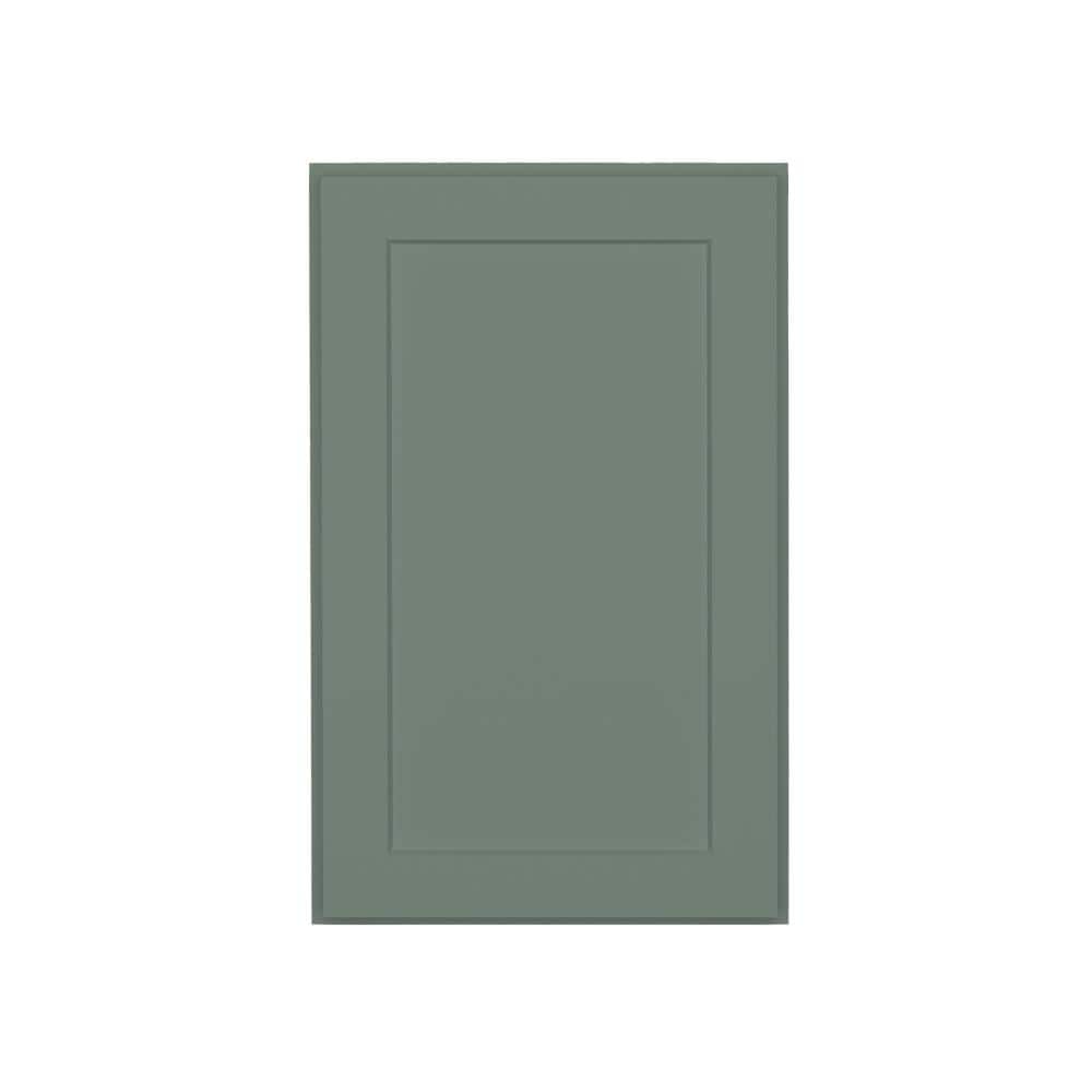 Easy-DIY 18 in. W x 12 in. D x 30 in. H Ready to Assemble Wall Kitchen Cabinet in Shaker Basil 1-Door-2 Shelves
