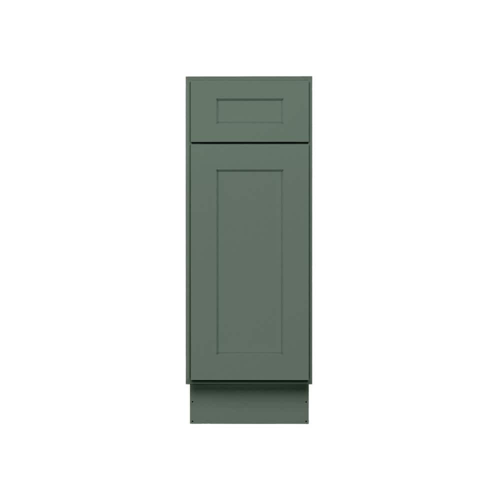 Easy-DIY Ready to Assemble Drawer Base Kitchen Cabinet in Shaker Basil with 1-Doors