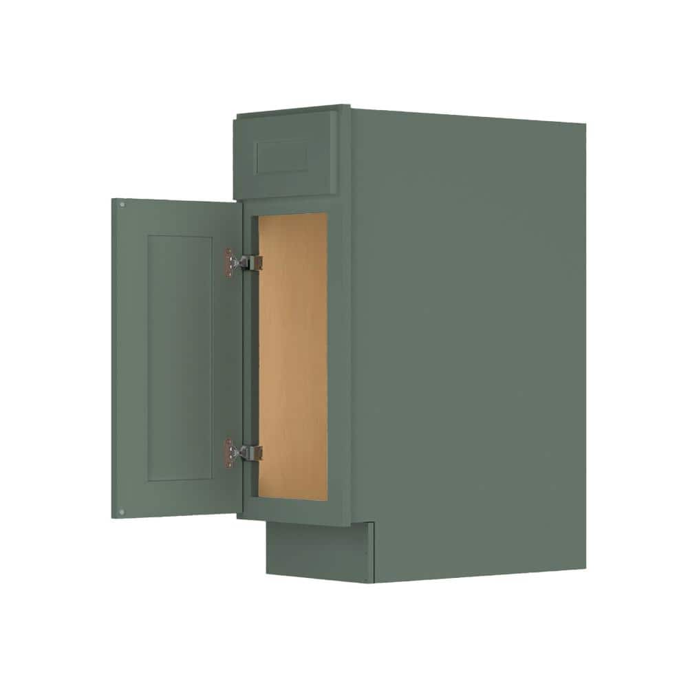 Easy-DIY Ready to Assemble Drawer Base Kitchen Cabinet in Shaker Basil with 1-Doors