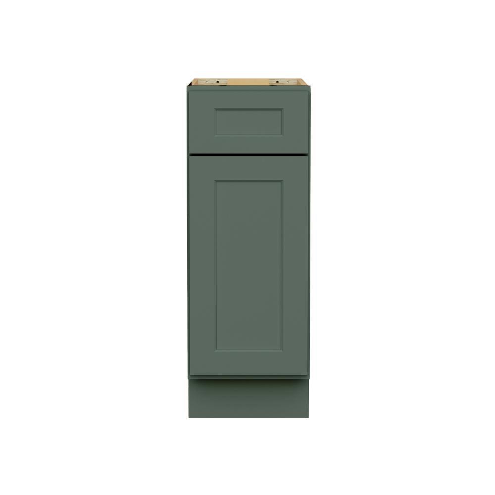 Easy-DIY Ready to Assemble Drawer Base Kitchen Cabinet in Shaker Basil with 1-Doors