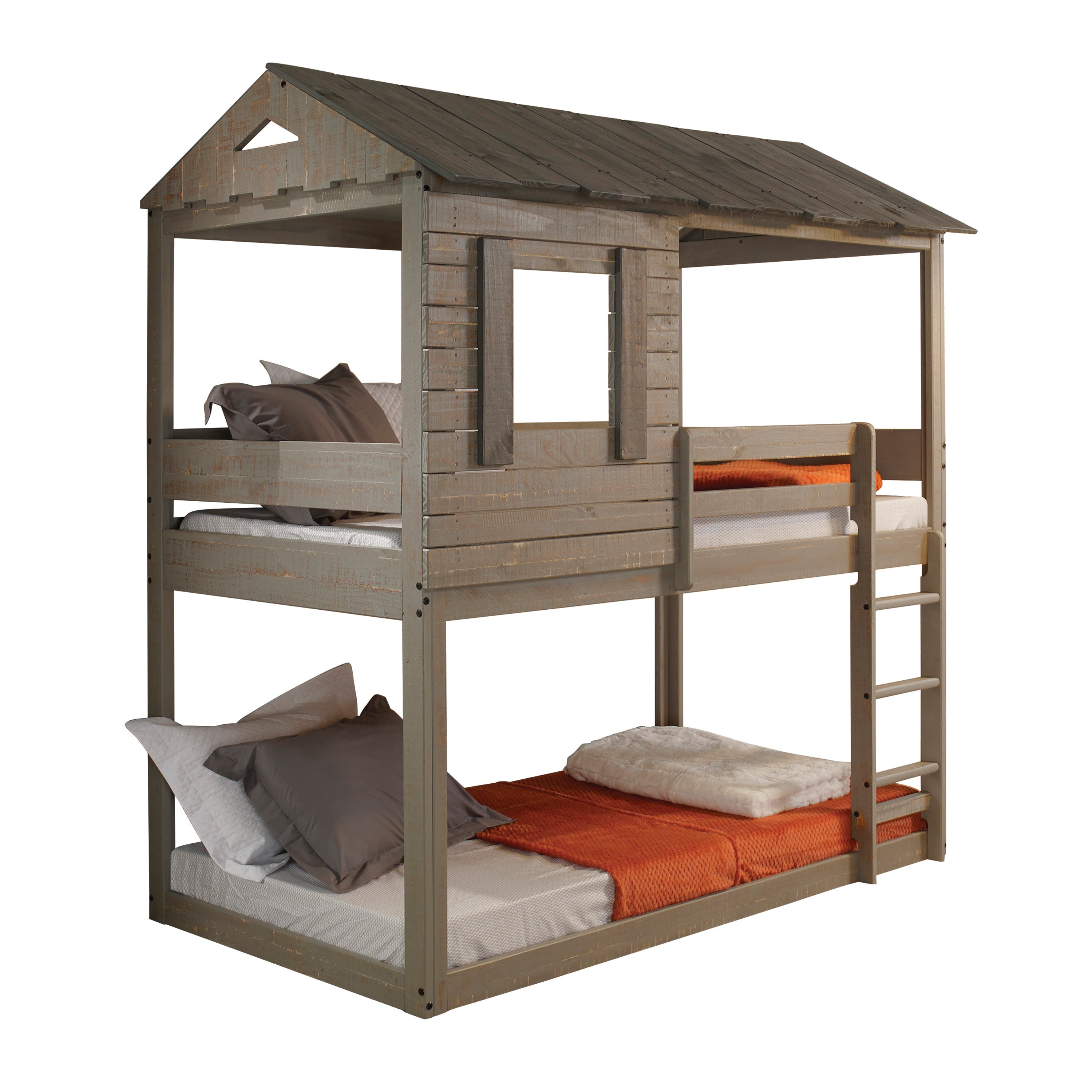 Darlene Twin/Twin Bunk Bed, Rustic Gray 38140