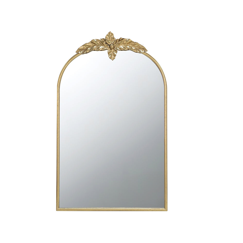 24" x 36" Arched Wall Mirror with Gold Metal Frame, Wall Mirror for Living Room Bedroom Hallway