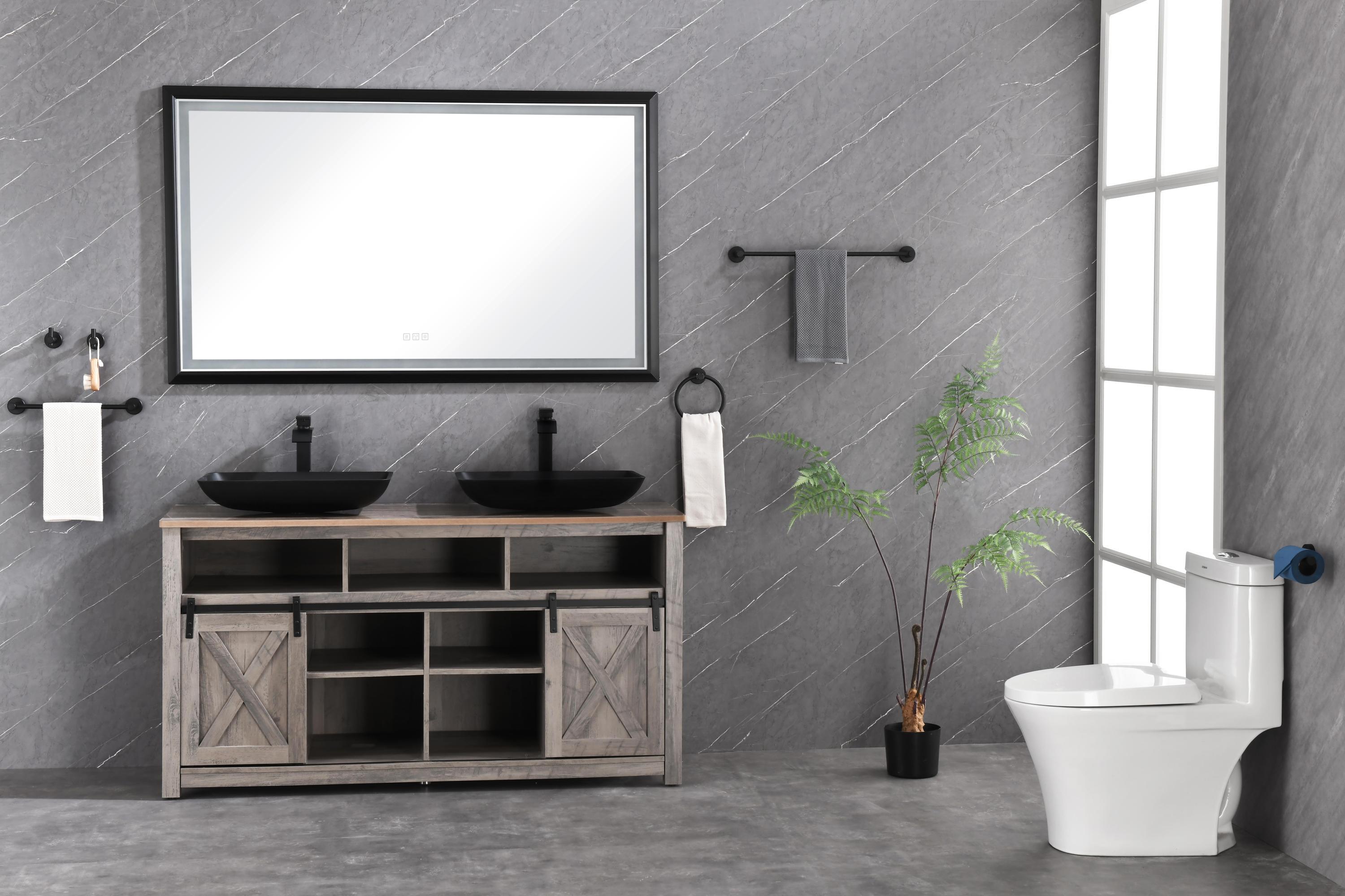 bathroom  led mirror is multi-functional and each function is controlled by a smart touch button.