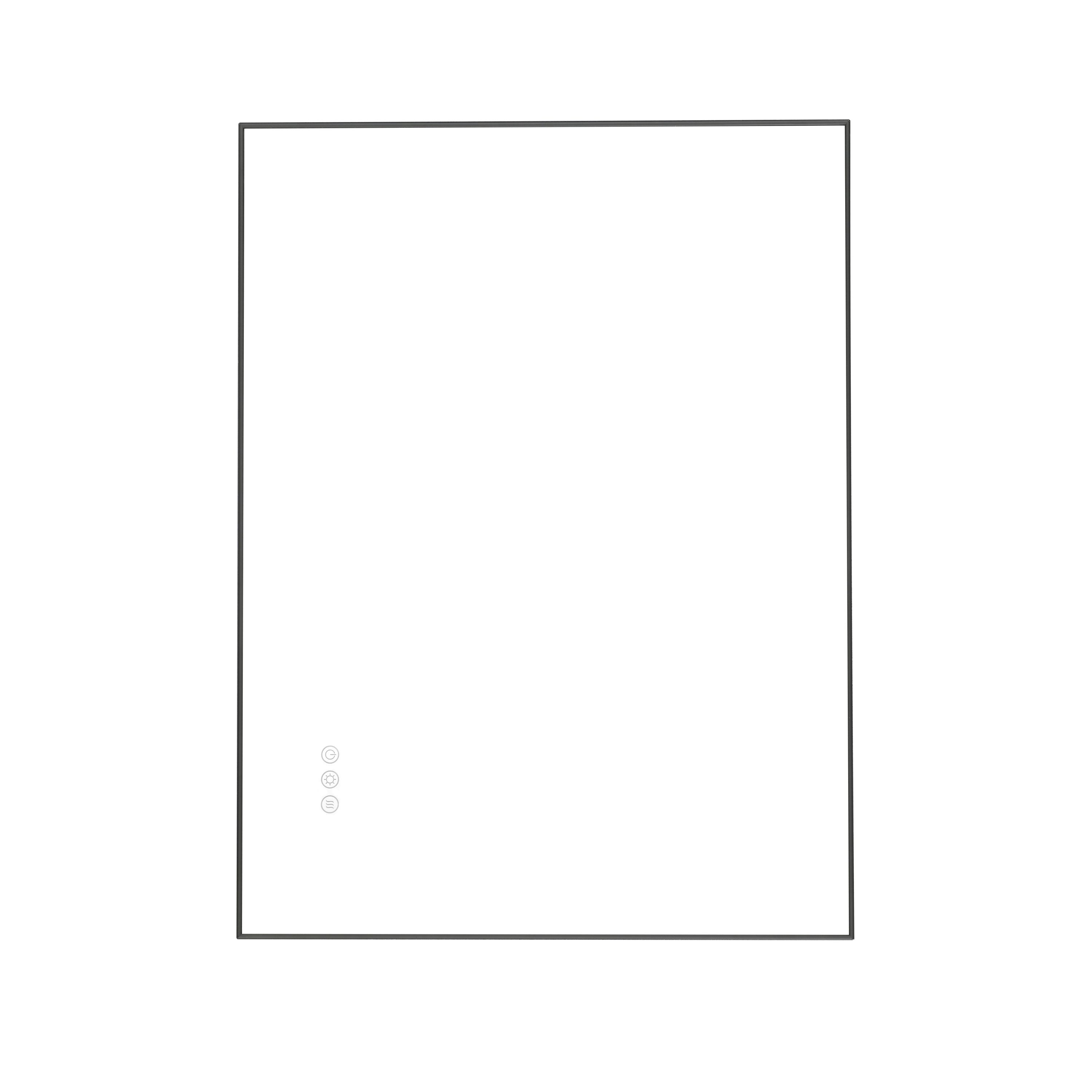 Super Bright Led Bathroom Mirror with Lights,Metal Frame Mirror Wall Mounted Lighted Vanity Mirrors Dimmable Led Mirror for Makeup,Horizontal or vertical/GunGray Metal