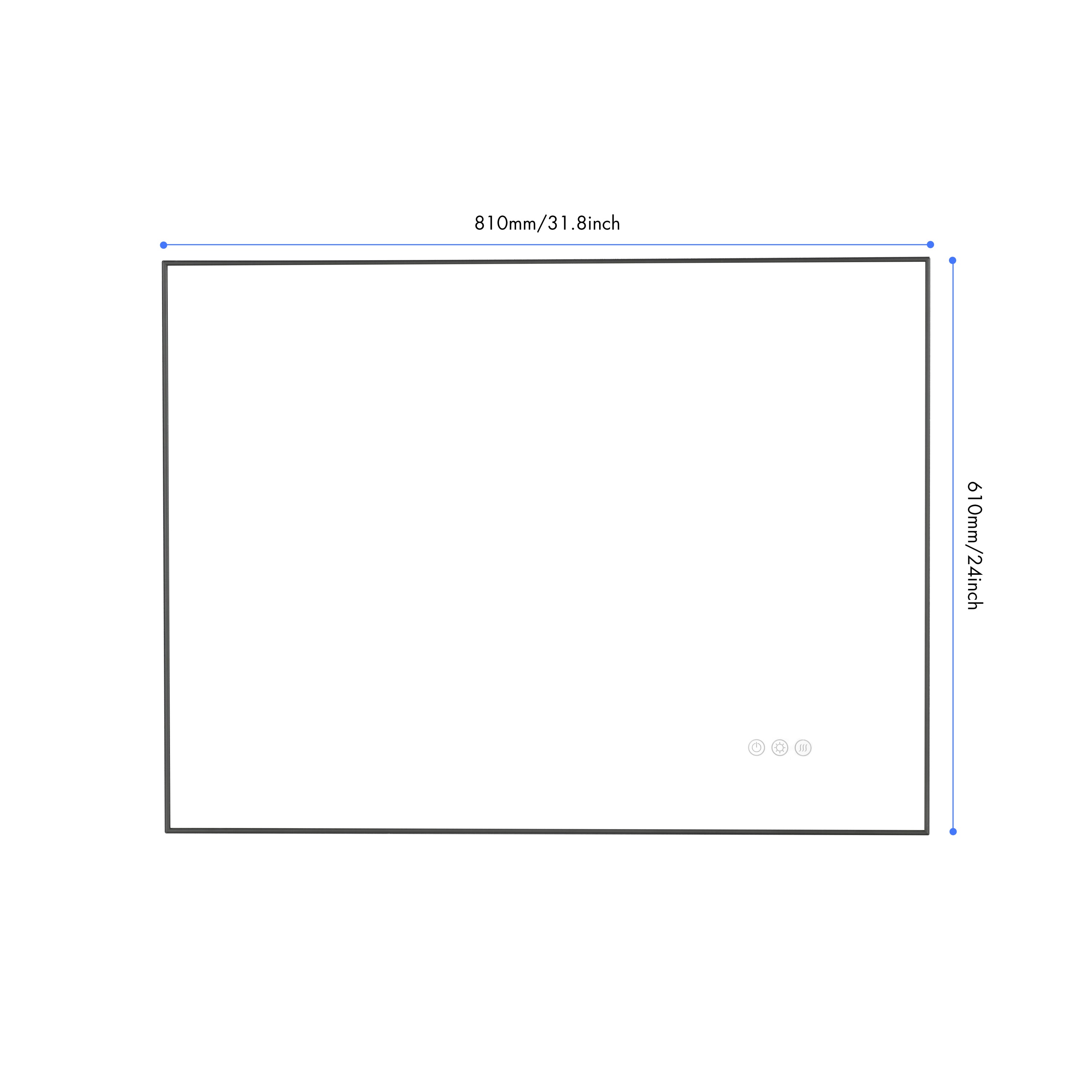 Super Bright Led Bathroom Mirror with Lights,Metal Frame Mirror Wall Mounted Lighted Vanity Mirrors Dimmable Led Mirror for Makeup,Horizontal or vertical/GunGray Metal