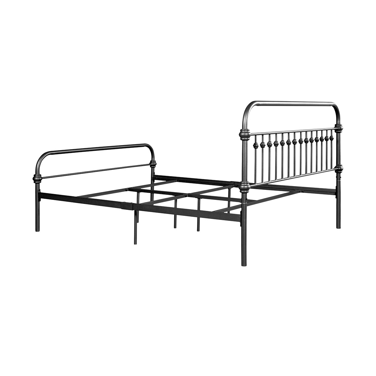 86.4" L X 59.6" W X 44"H Metal Bed Frame Queen Size Standerd Bed Frame - BLACK