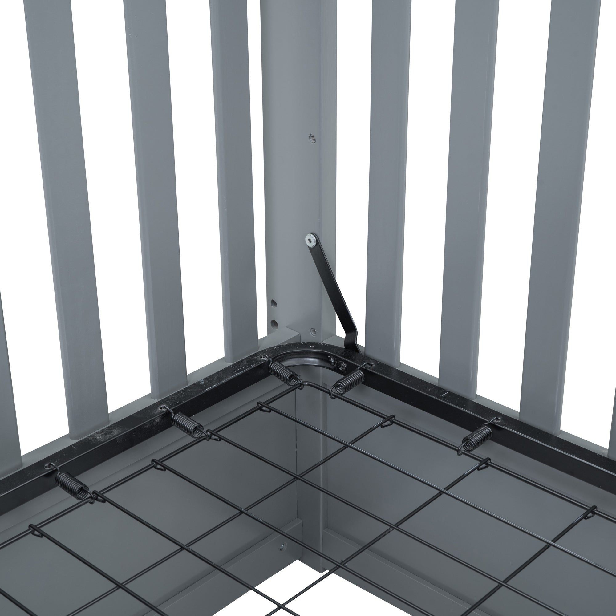 Crib with Drawers and 3 Height Options, Gray