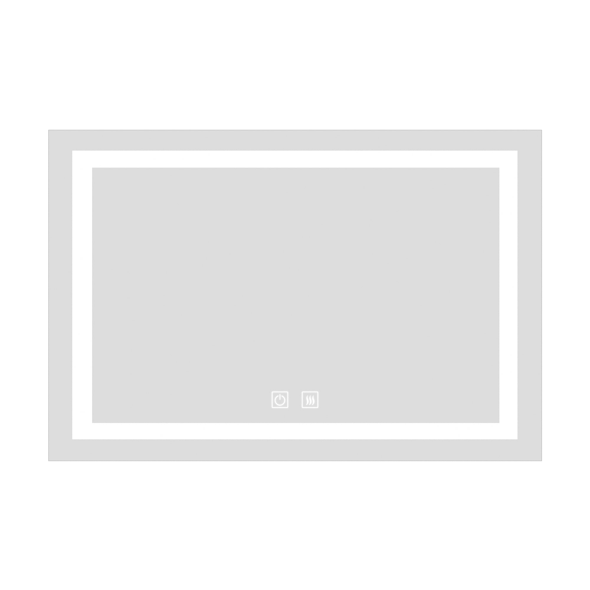 Bathroom Vanity LED Lighted Mirror-(Horizontal/Vertical with double bond)-36*28in