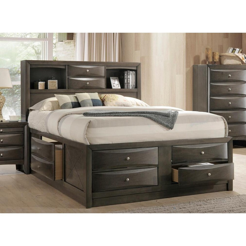 Ireland Eastern King Bed in Gray Oak 22696EK