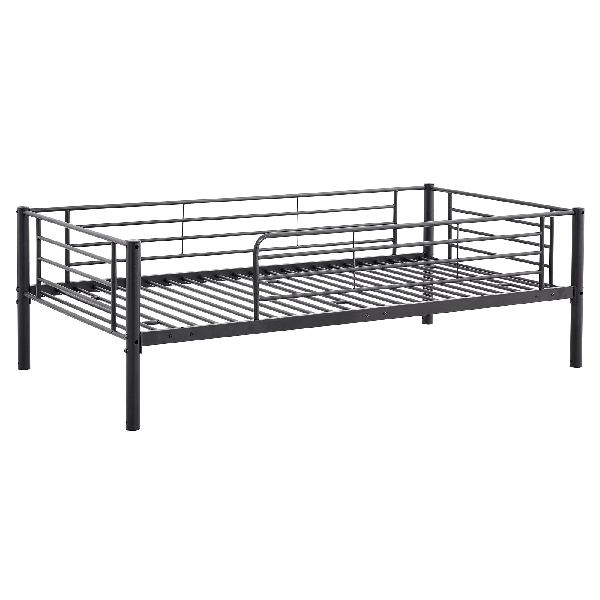 Twin-Twin-Twin Triple Bed with Built-in Ladder, Divided into Three Separate Beds,Black(OLD SKU:LP000197AAB)