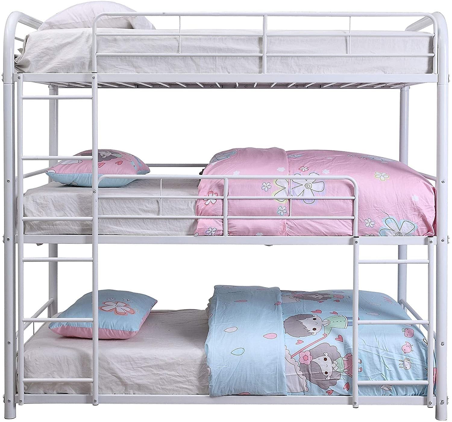 Cairo Bunk Bed - Triple Twin in White 38110