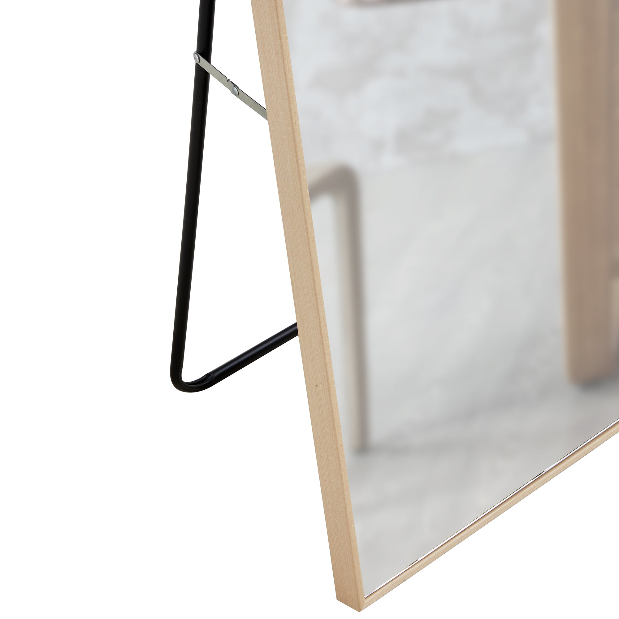 Oak solid wood frame full length mirror, dressing mirror, bedroom entrance, decorative mirror, clothing store, and floor mounted mirror. 60" *17.3"