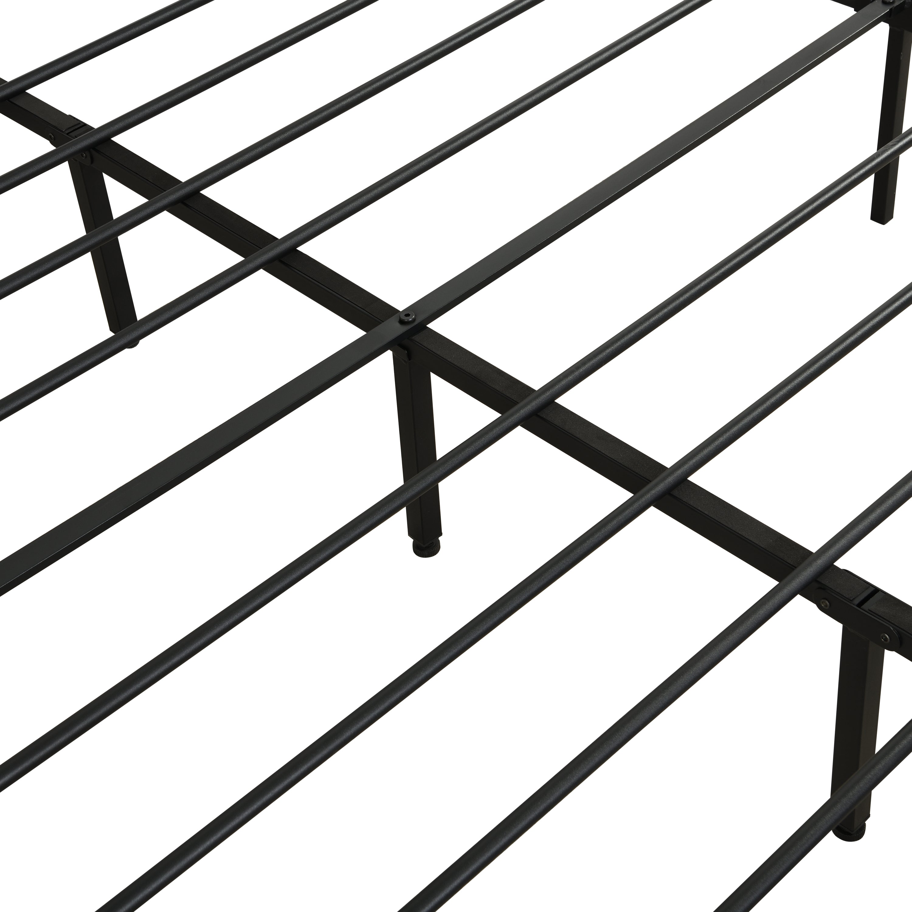 Queen Size Metal Platform Bed Frame with Wood Headboard and Footboard, Heavy Duty Mattress Foundation with Slat Support, Easy Assembly, Noise-Free, No Box Spring Needed