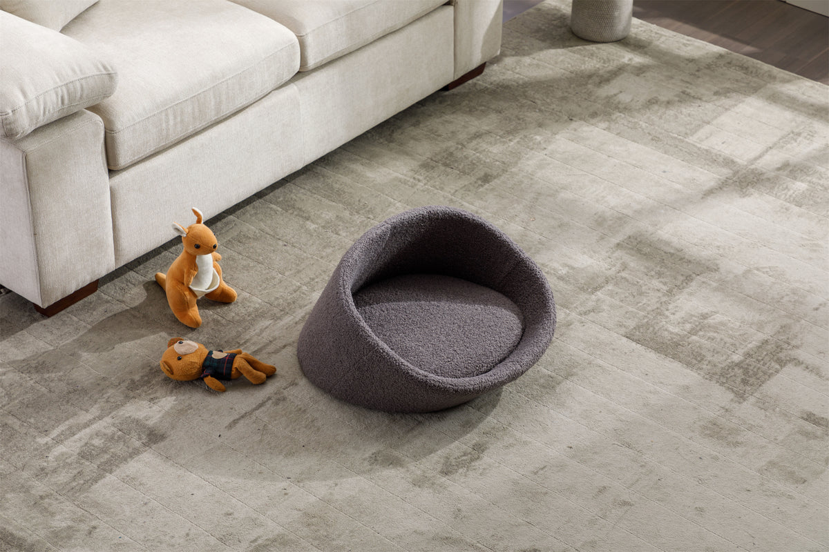 PANGPANG Cat Bed Pet Sofa With Solid Wood frame, Cashmere cover,Mid Size,GREY