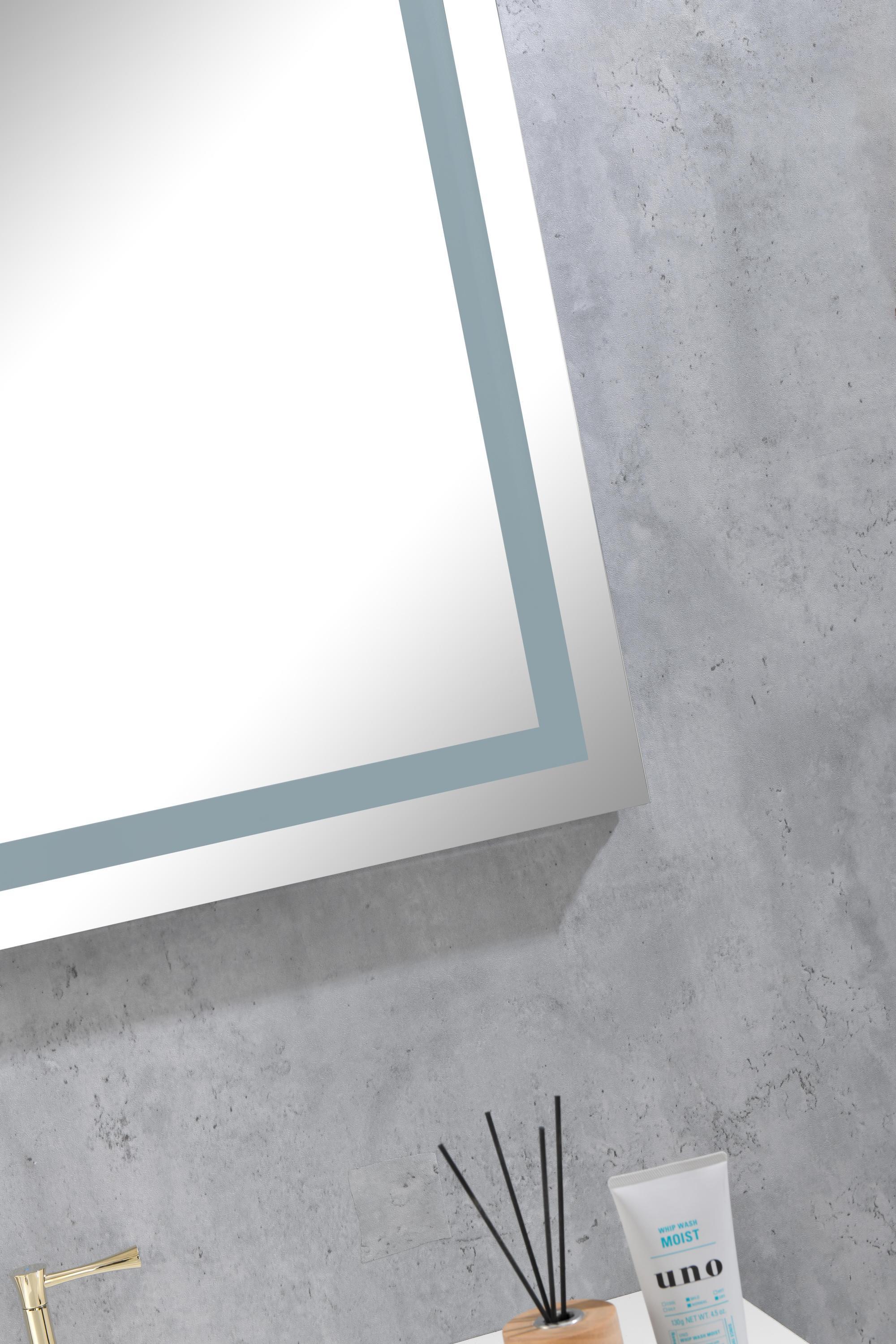 LED Bathroom Mirror  48 "x  36 " with Front and Backlight, Large Dimmable Wall Mirrors with Anti-Fog, Shatter-Proof, Memory, 3Colors, LED Vanity Mirror