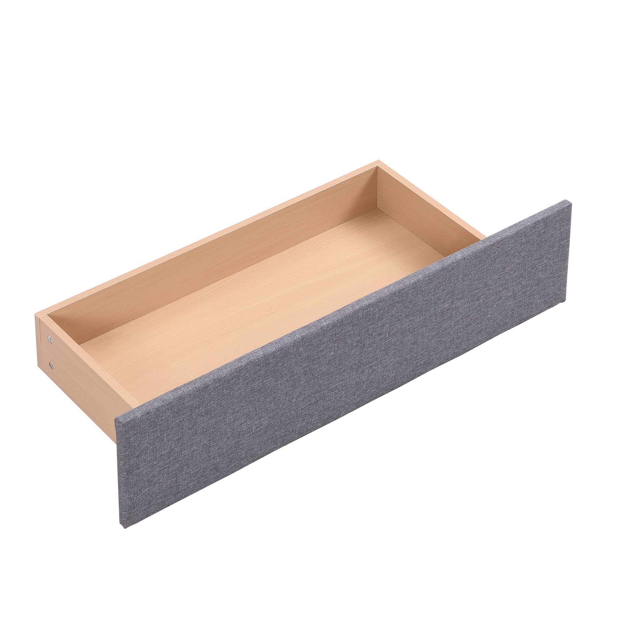 Queen Size Upholstered Bed with LED Light and 4 Drawers,  Modern Platform Bed with a set of Sockets and USB Ports, Linen Fabric, Beige