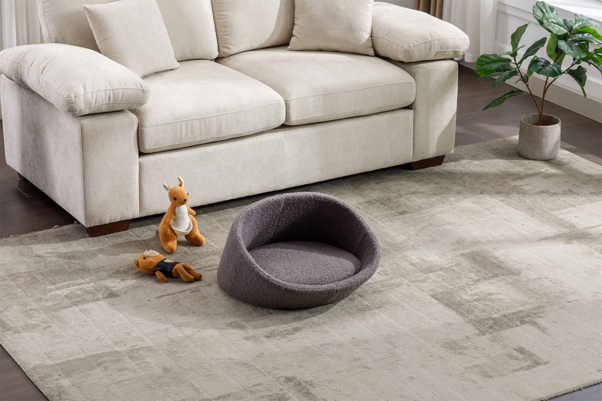 PANGPANG Cat Bed Pet Sofa With Solid Wood frame, Cashmere cover,Mid Size,GREY