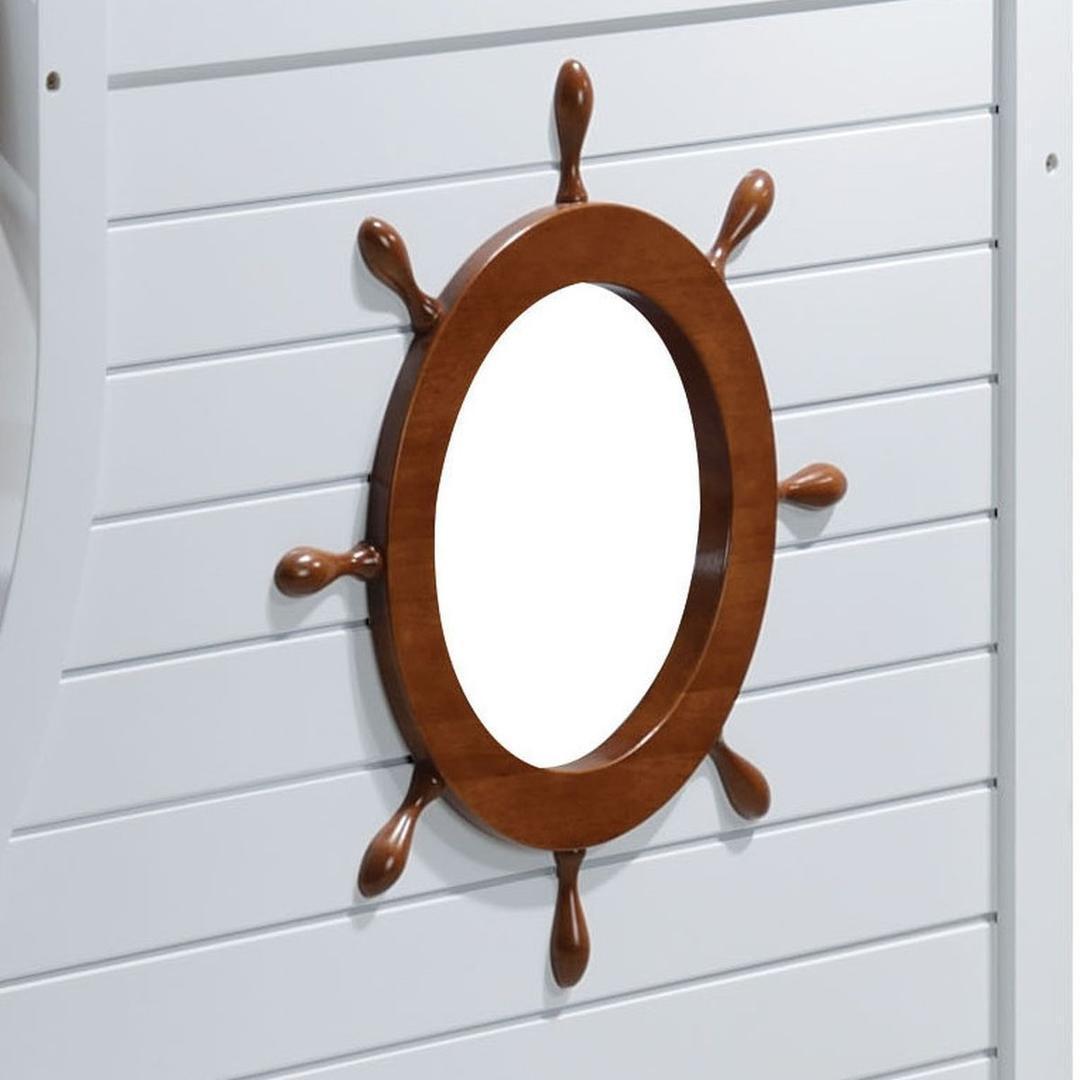 Farah Bunk Bed (Twin/Full) in Oak & White 37600