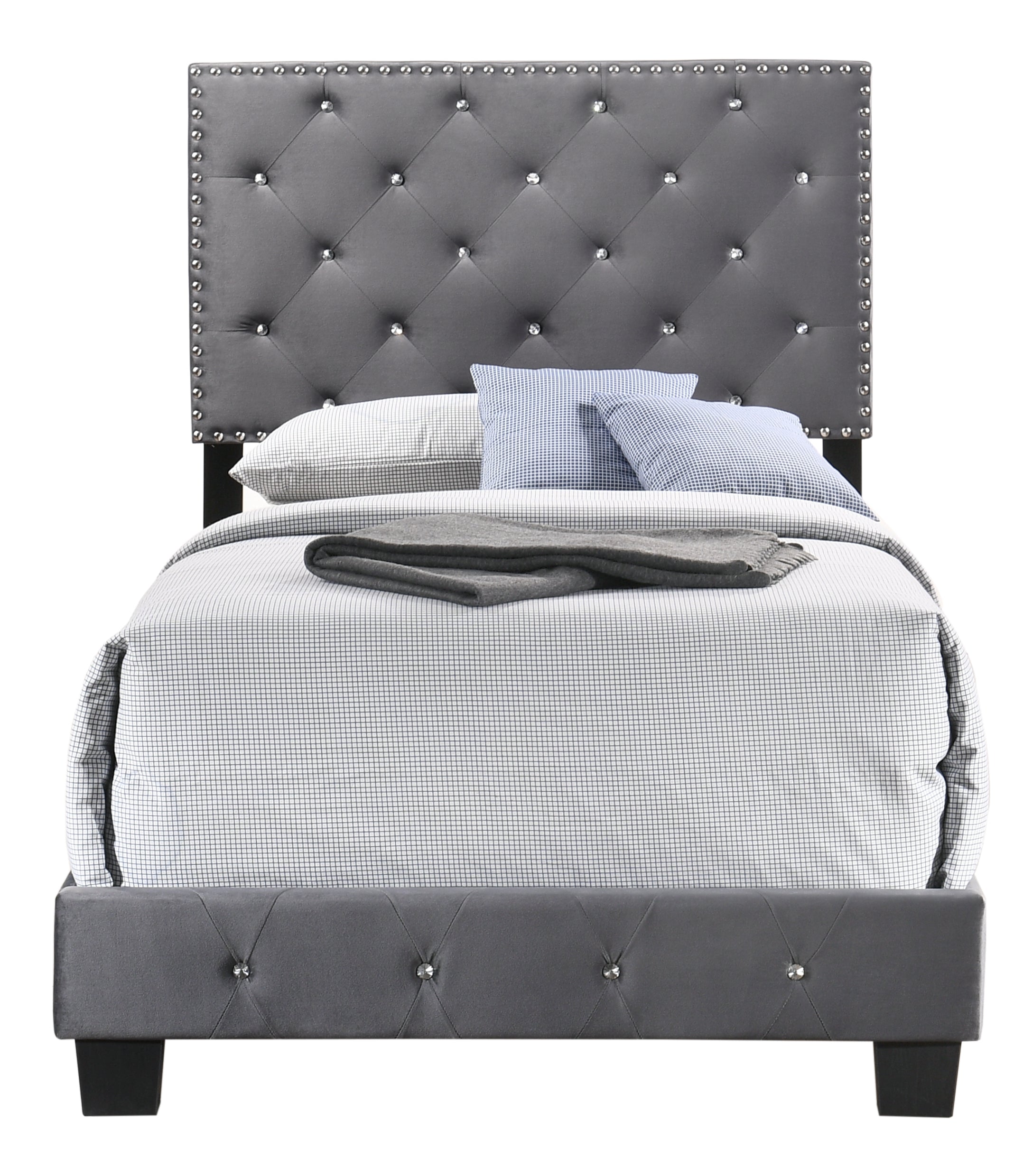 Glory Furniture Suffolk G1401-TB-UP Twin Bed , GRAY