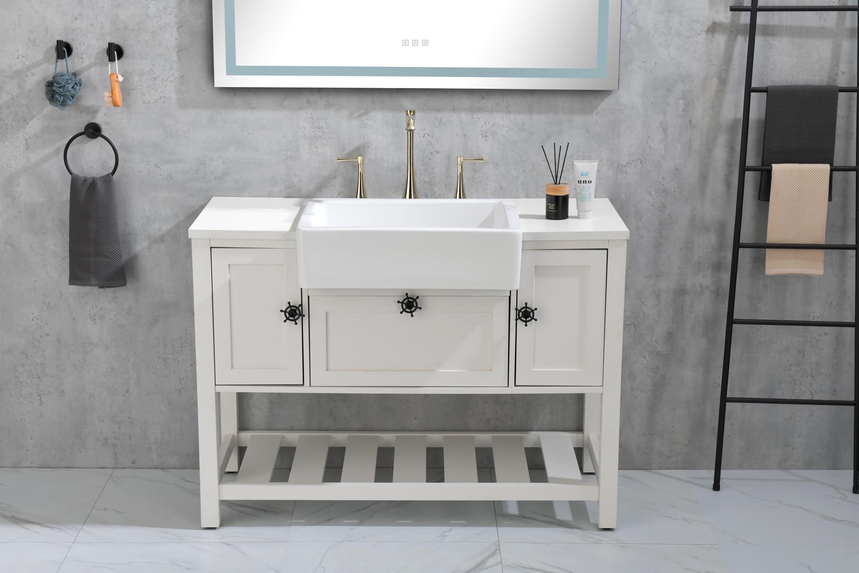 LED Bathroom Mirror  48 "x  36 " with Front and Backlight, Large Dimmable Wall Mirrors with Anti-Fog, Shatter-Proof, Memory, 3Colors, LED Vanity Mirror