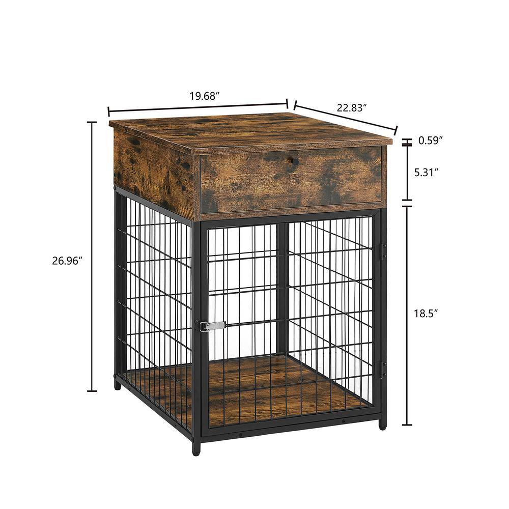 19.7'' Wood Dog Crate with Storage Console