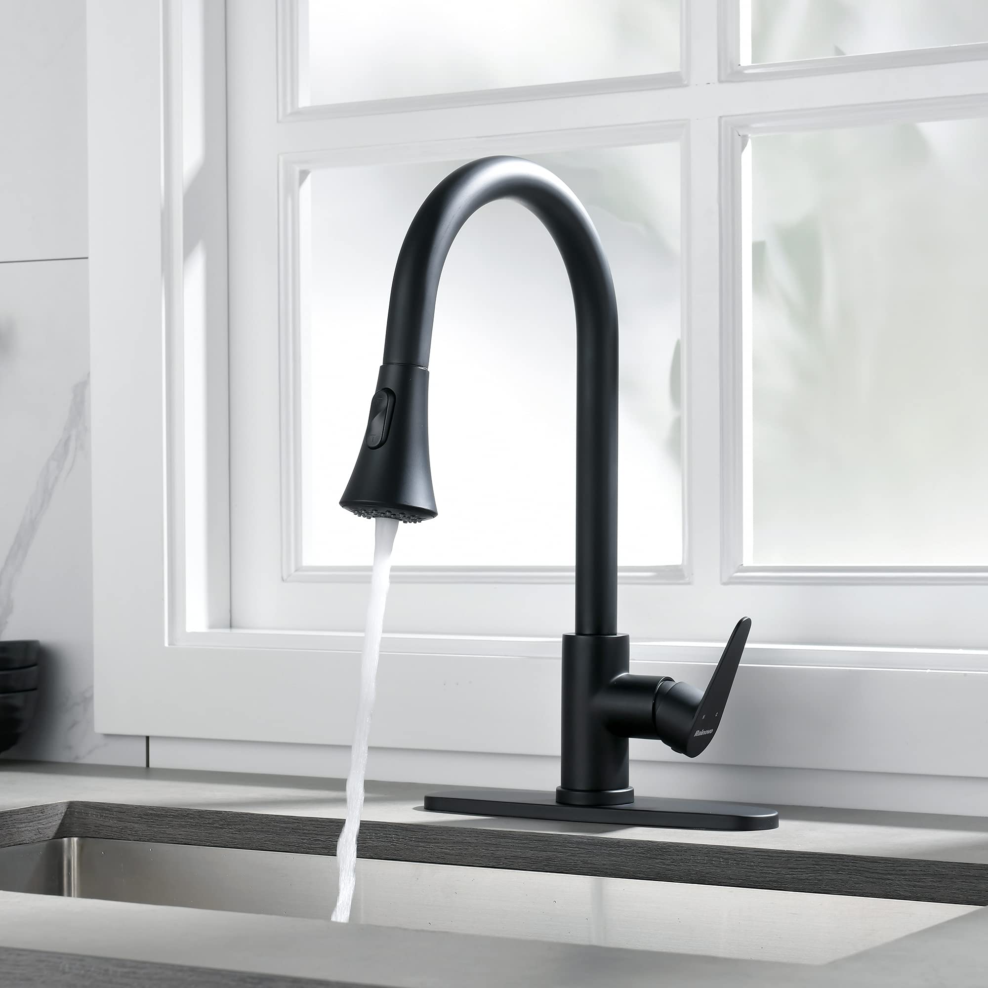 Kitchen Faucet with Pull Down Sprayer 2 Modes High