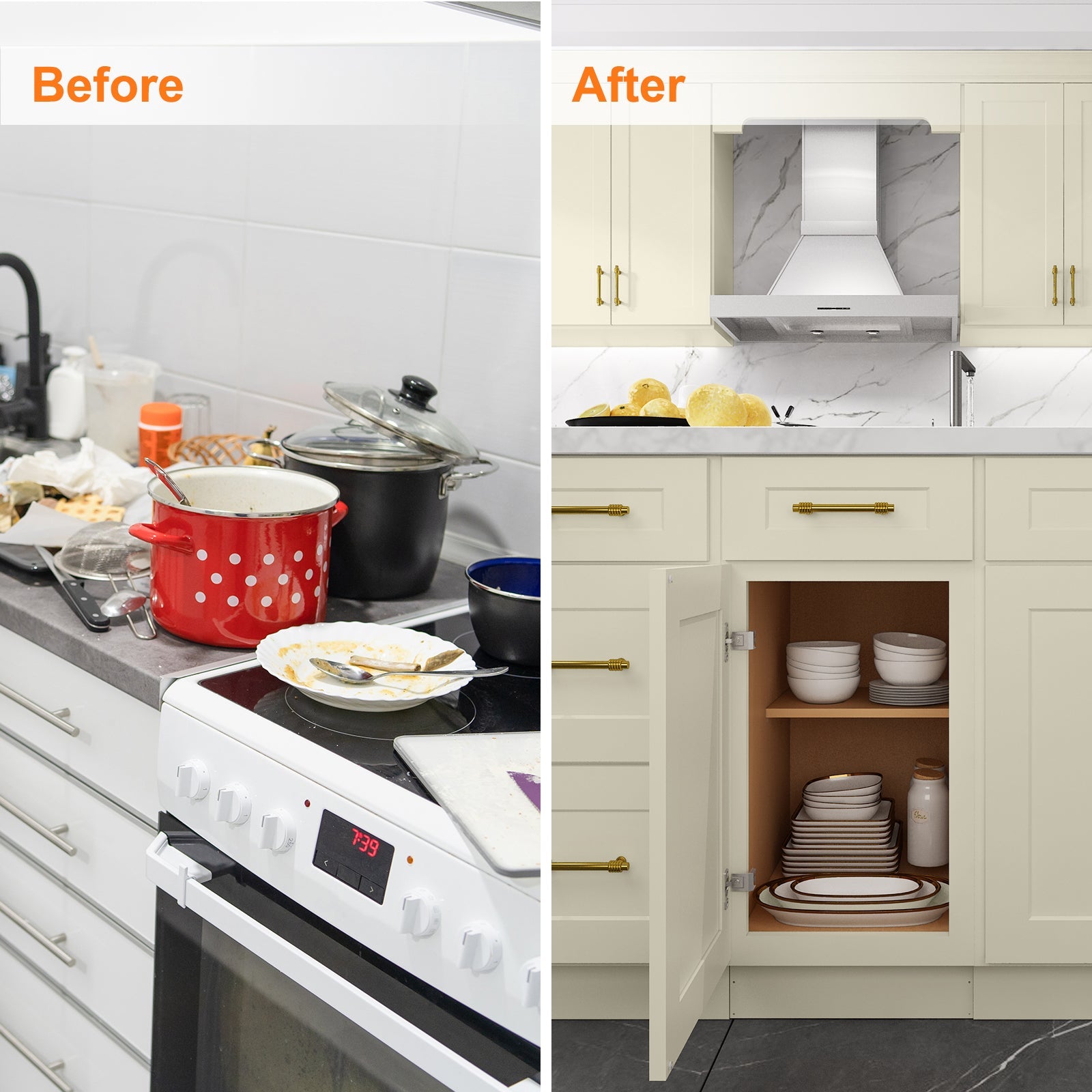 24"D Birch Solid Wood X 18"W X 34-1/2"H Base Kitchen Cabinet B18