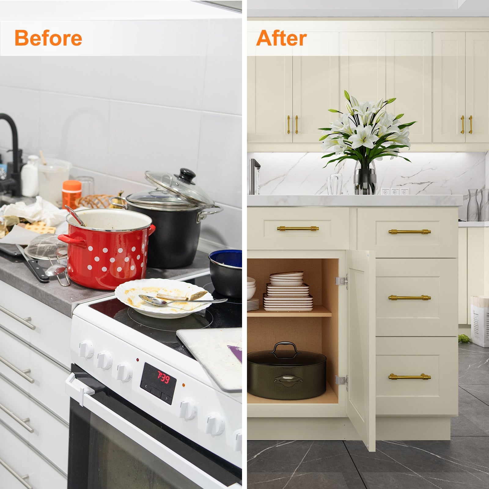 24"D Birch Solid Wood X 30"W X 34-1/2"H Base Kitchen Cabinet B33