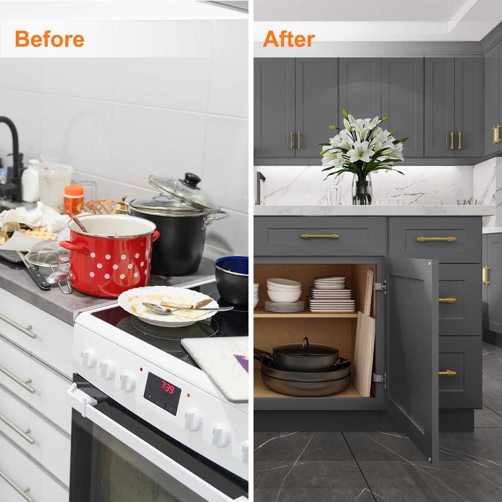 24"D Birch Solid Wood X 30"W X 34-1/2"H Base Kitchen Cabinet B33