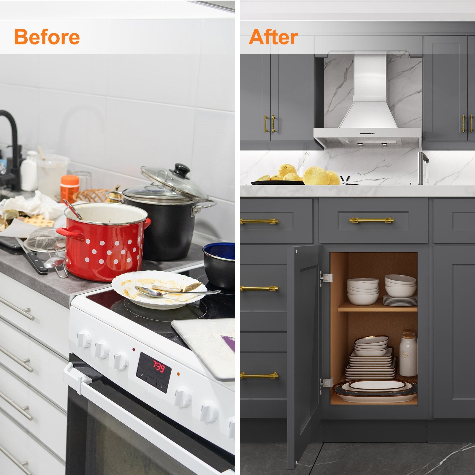 24"D Birch Solid Wood X 18"W X 34-1/2"H Base Kitchen Cabinet B18