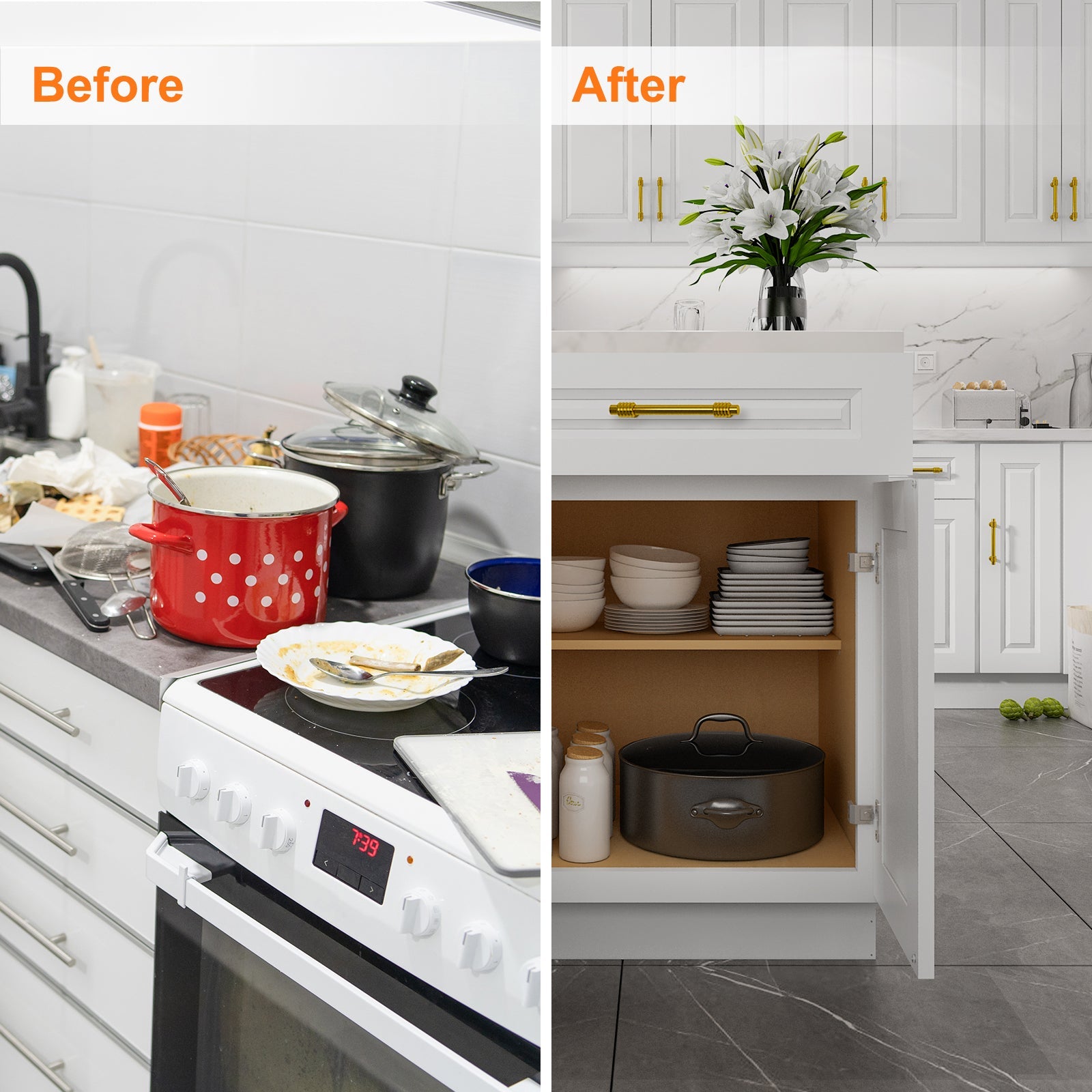 24"D Birch Solid Wood X 30"W X 34-1/2"H Base Kitchen Cabinet B33