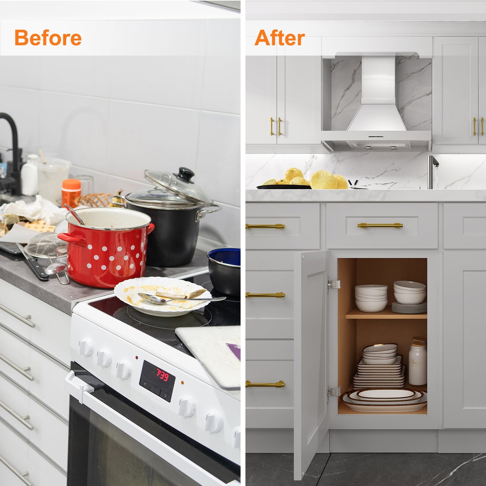 24"D Birch Solid Wood X 18"W X 34-1/2"H Base Kitchen Cabinet B21