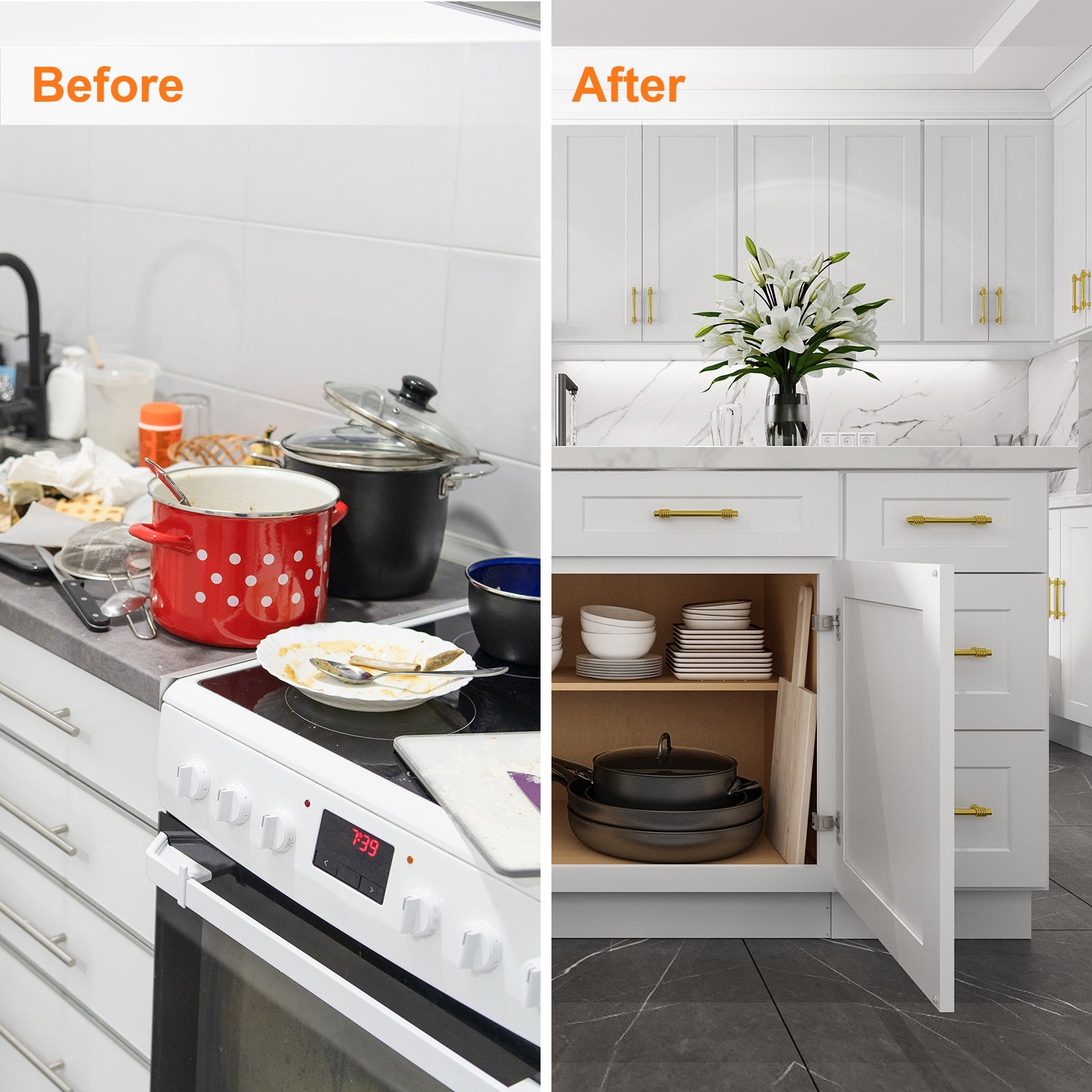 24"D Birch Solid Wood X 30"W X 34-1/2"H Base Kitchen Cabinet B30