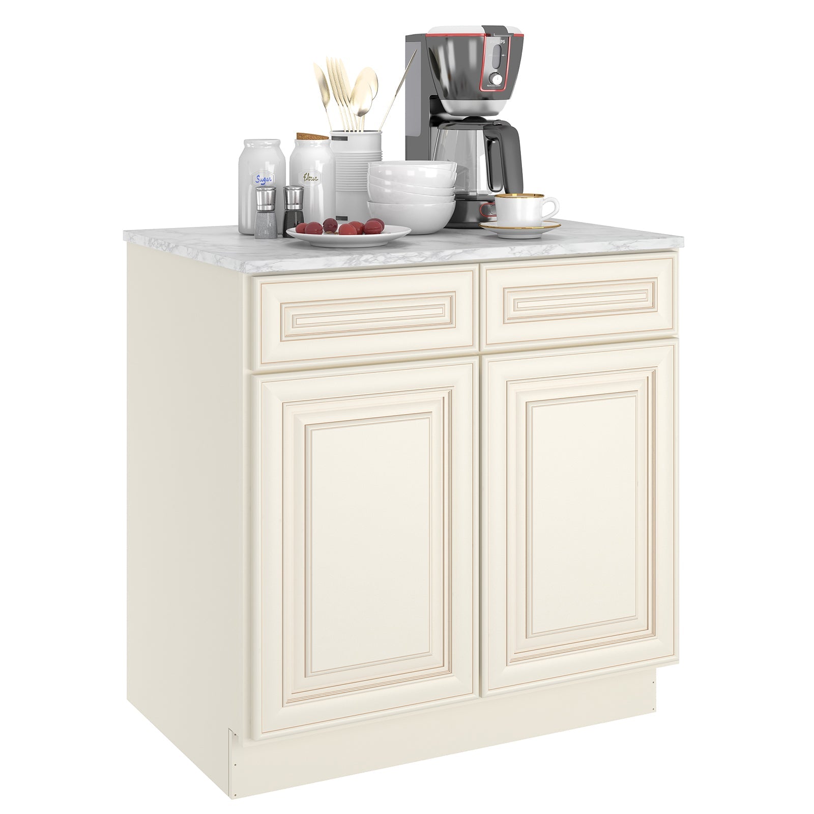 24"D Birch Solid Wood X 30"W X 34-1/2"H Base Kitchen Cabinet B33