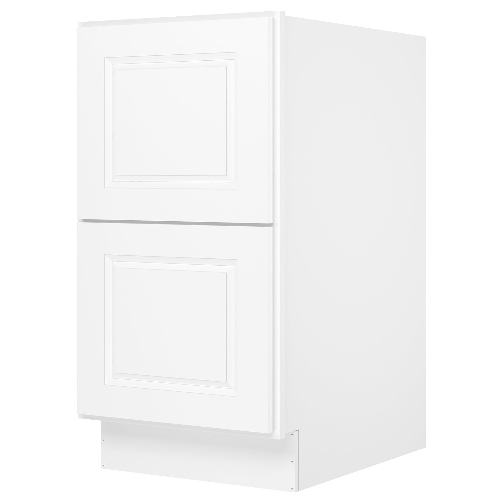 24"D Birch Solid Wood x 18"W x 34.5"H 2 Drawer Base Kitchen Cabinet 18" Wide 2DB18