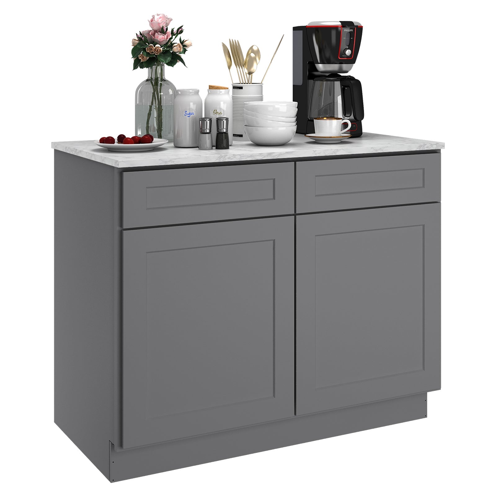 24"D Birch Solid Wood X 30"W X 34-1/2"H Base Kitchen Cabinet B42