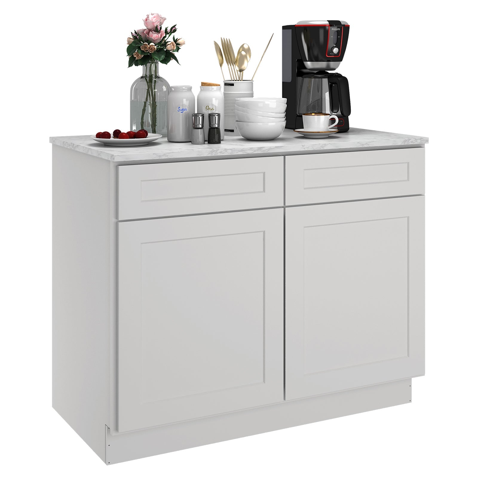 24"D Birch Solid Wood X 30"W X 34-1/2"H Base Kitchen Cabinet B42