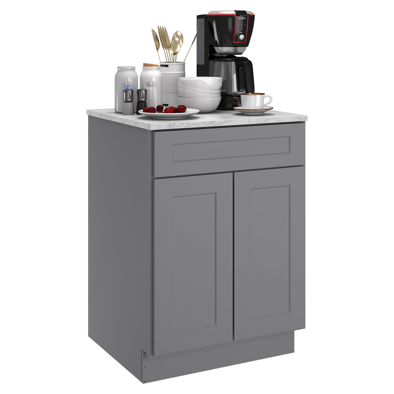 24"D Birch Solid Wood X 24"W X 34-1/2"H Base Kitchen Cabinet B24