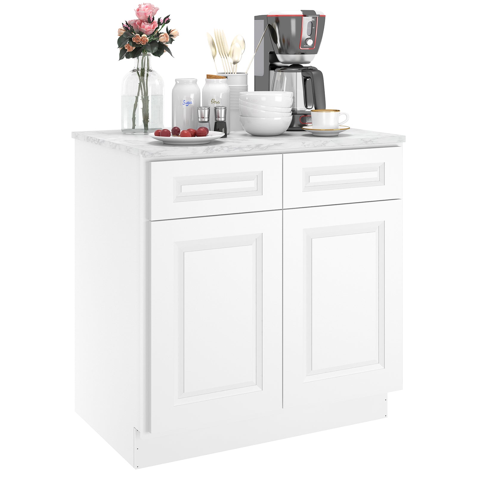 24"D Birch Solid Wood X 30"W X 34-1/2"H Base Kitchen Cabinet B33