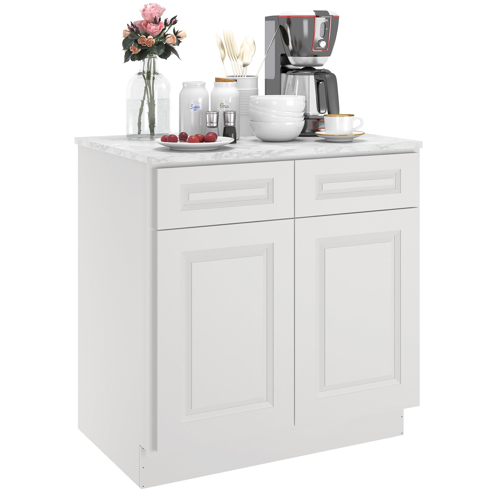 24"D Birch Solid Wood X 30"W X 34-1/2"H Base Kitchen Cabinet B33