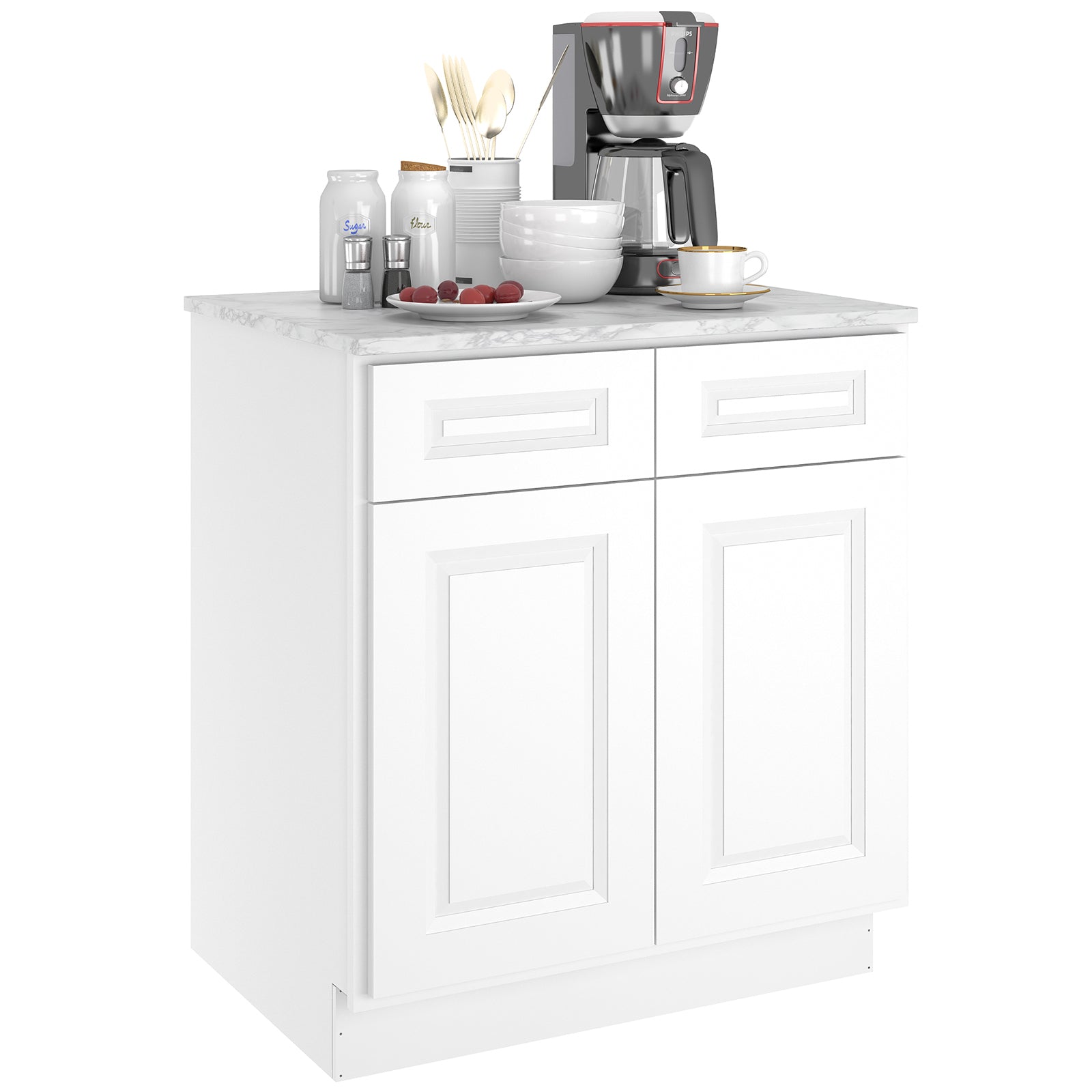 24"D Birch Solid Wood X 30"W X 34-1/2"H Base Kitchen Cabinet B30