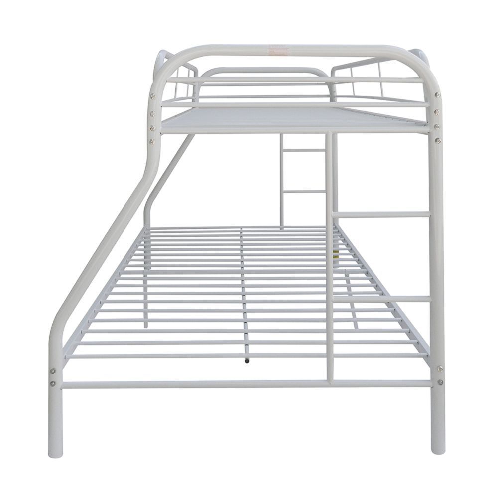 Tritan Bunk Bed (Twin/Full) in White 02053WH