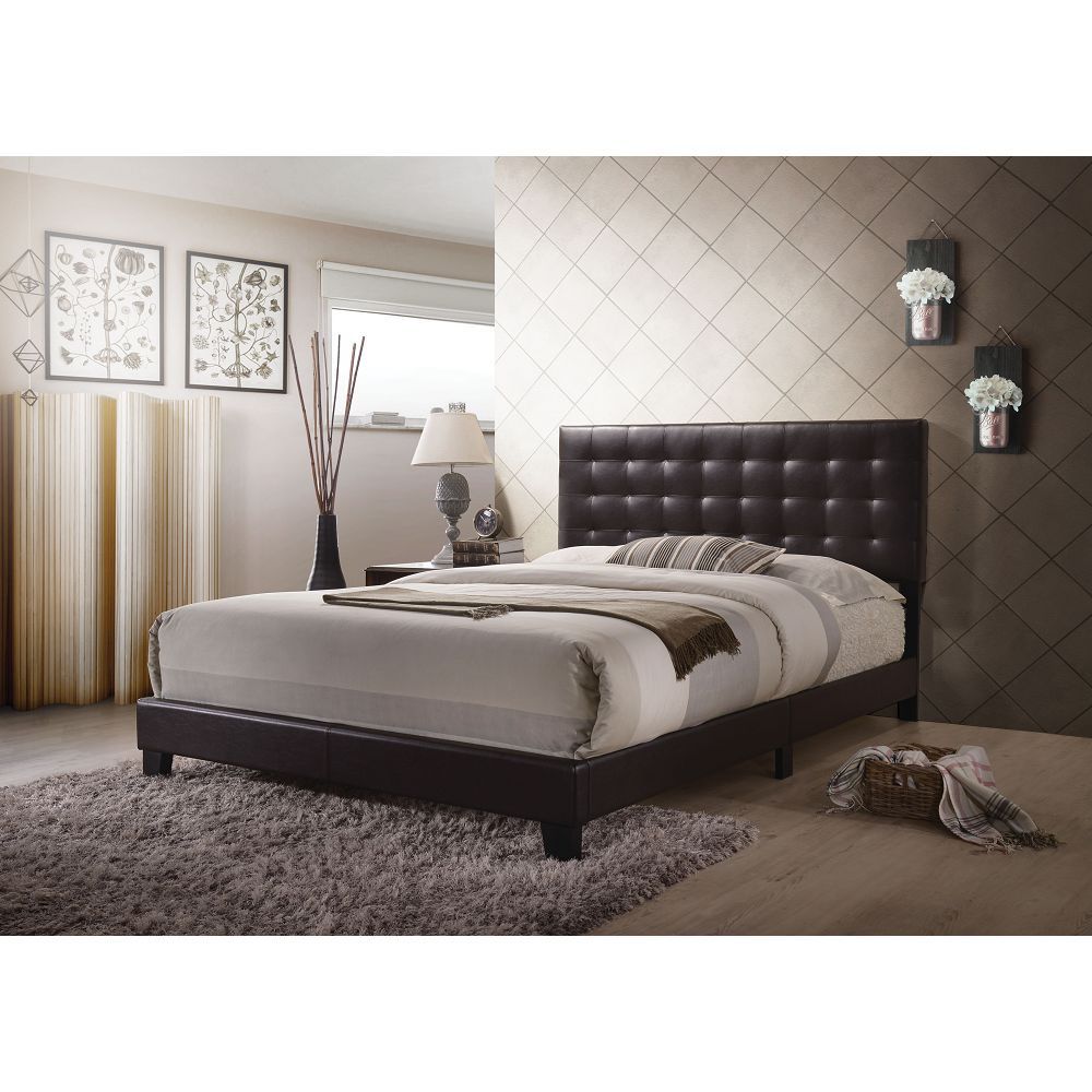 ACME Masate Queen Bed in Espresso PU 26350Q