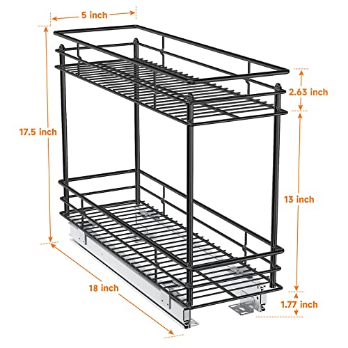 Narrow Two Sliding Cabinet Organizer, Great for Slim Cabinets in Kitchen -  On Sale - Bed Bath & Beyond - 35517359