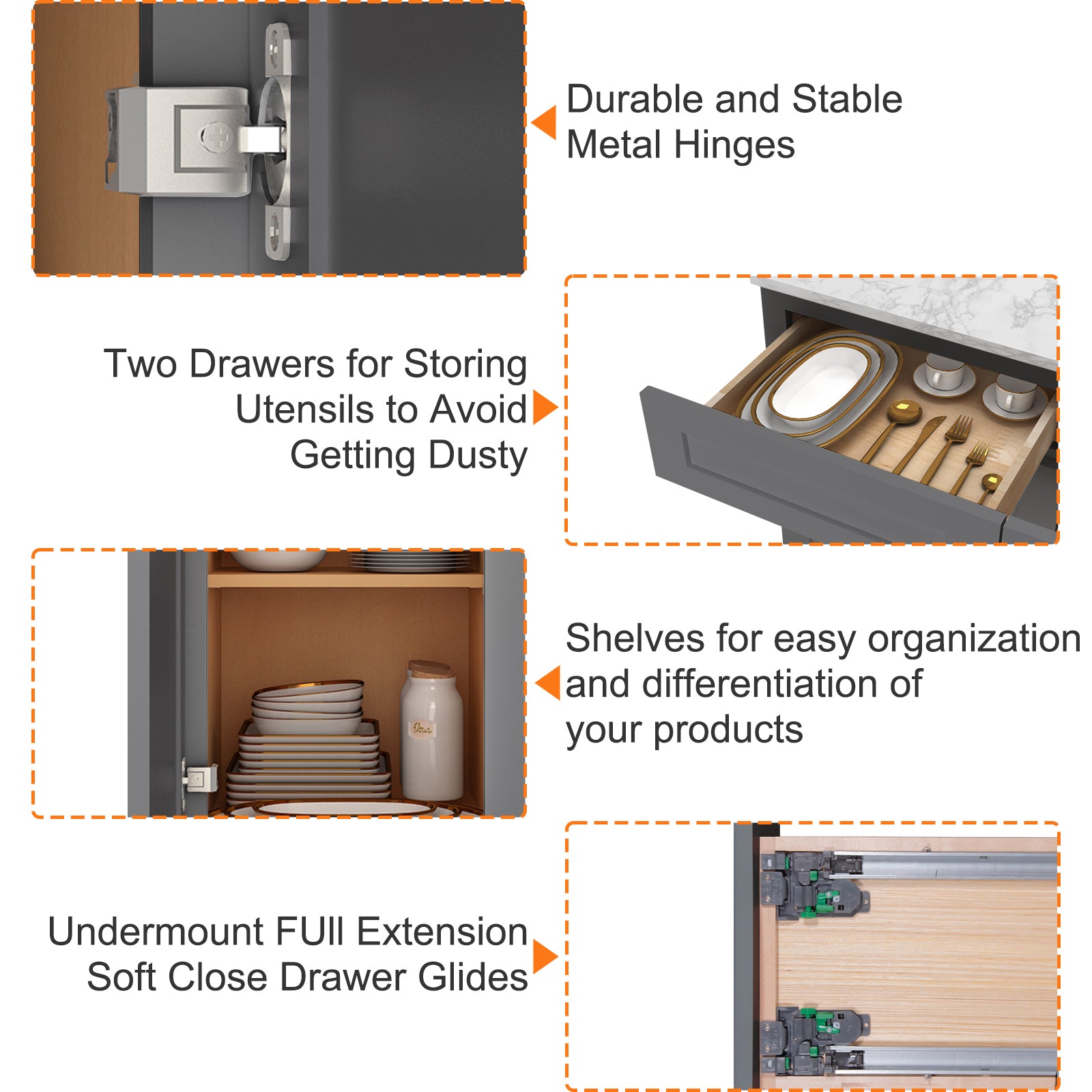 24"D Birch Solid Wood X 18"W X 34-1/2"H Base Kitchen Cabinet B18