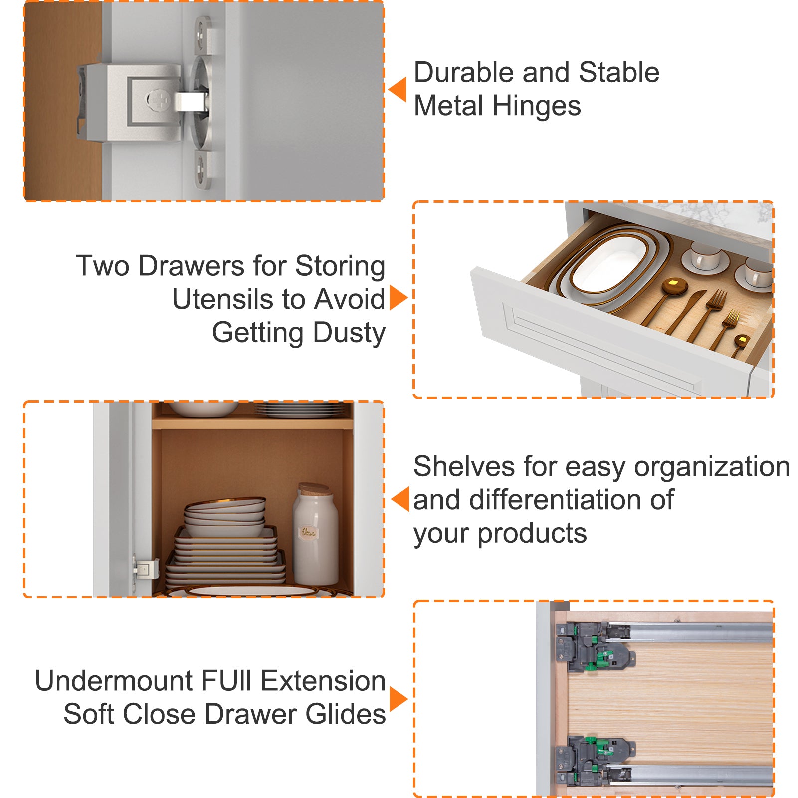 24"D Birch Solid Wood X 18"W X 34-1/2"H Base Kitchen Cabinet B18